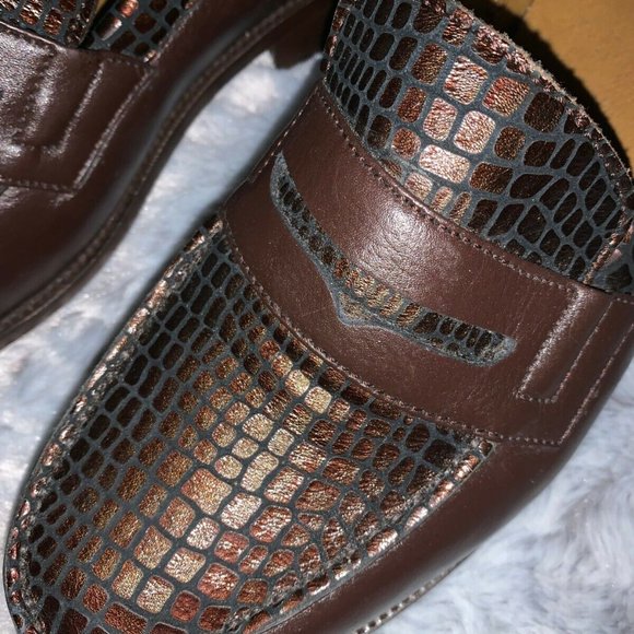Mens Slip-On Leather Loafers Dress Shoes Brown 7M main image 7